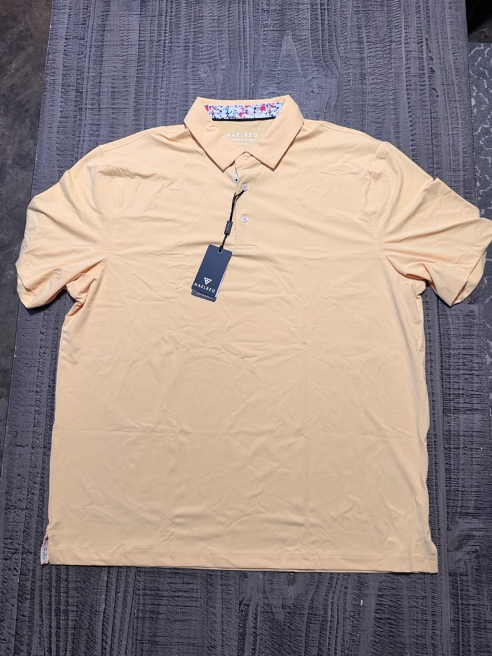 Baelreg Men's Light Yellow Performance Polo